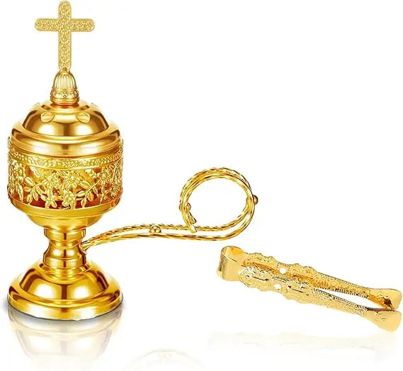 Hemindamai Incense Burner With Tong Frankincense Charcoal Stand Aromatherapy