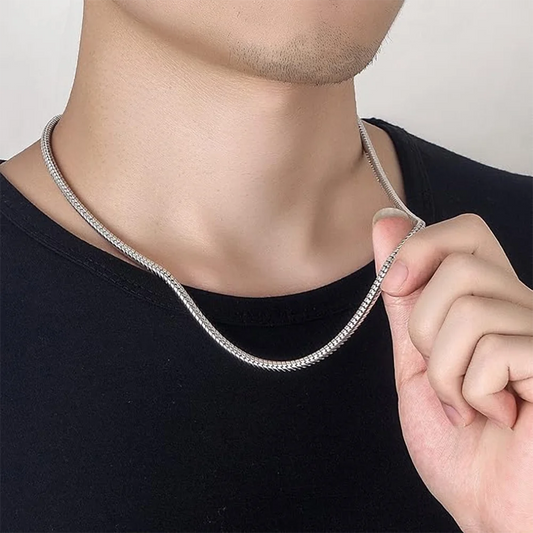 NGTC 925 Sterling Silver Snake Chain Necklace For Men Women