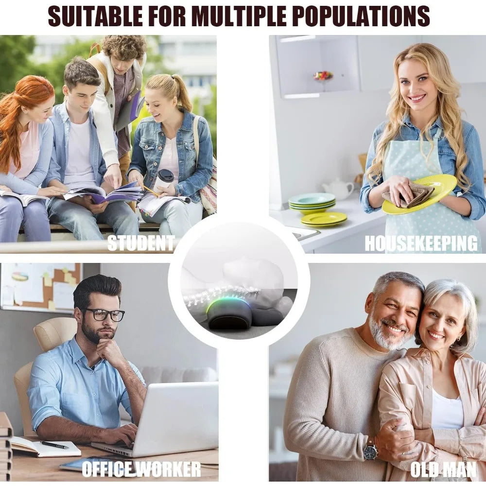 Ergonomic Neck Pillow With Heat Massage Traction For Relief