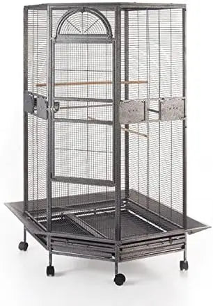 RBX Corner Bird Cage For Cockatiel Parakeet Commercial-Grade Space-Saving Design