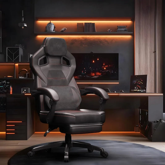 Ergonomic PU Leather Gaming Chair With Lumbar Support