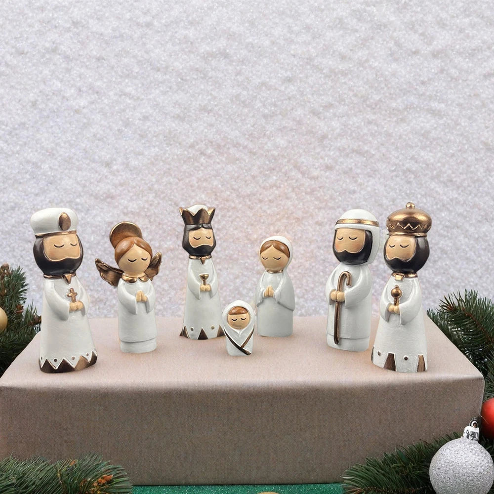 Choice Nativity Resin Figurine Set Christmas Manger Scene