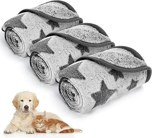 Nobleza Warm Pet Blanket Set Waterproof Reversible Fleece