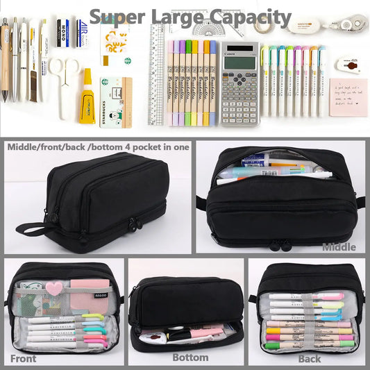 Hign-concerned Large Capacity Pencil Case Organizer