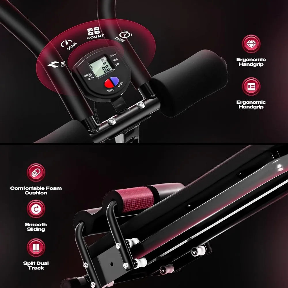 Ab Workout Machine with LCD Monitor for Home Gym