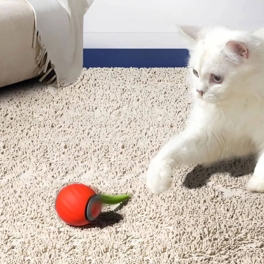 AutomaticMovingCatToyBallUSBRechargeableInteractiveSmartEntertainmentBallDynamicPetPlay
