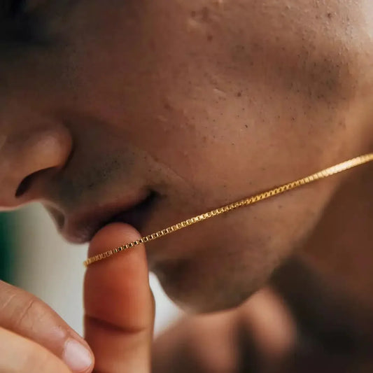 Stainless Steel Box Chain Necklace Unisex Jewelry Fashion