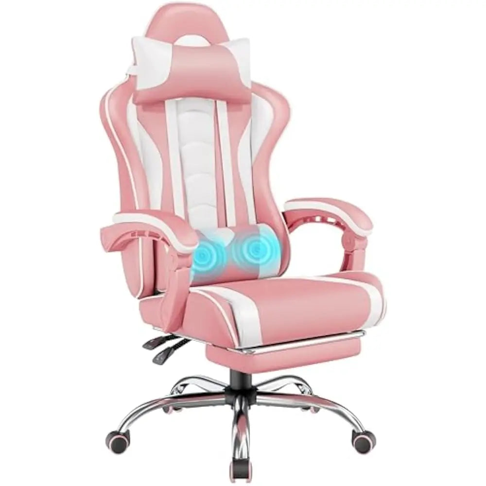 Ergonomics Gaming Chair With Swivel Headrest And Massage