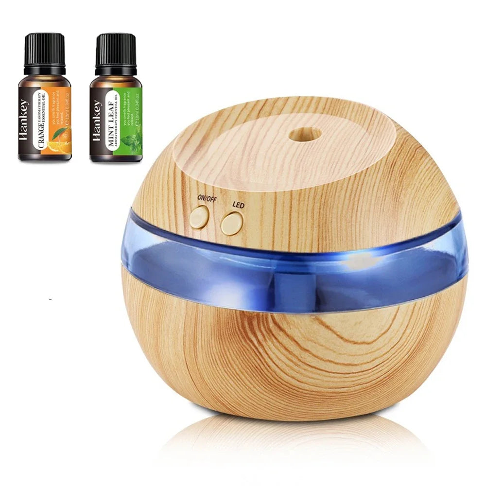 Hign-concerned Ultra Quiet Wood Grain Humidifier For Aromatherapy