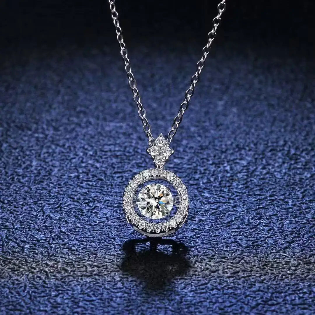 CN Guangdong Moissanite Necklace Sterling Silver Pendant