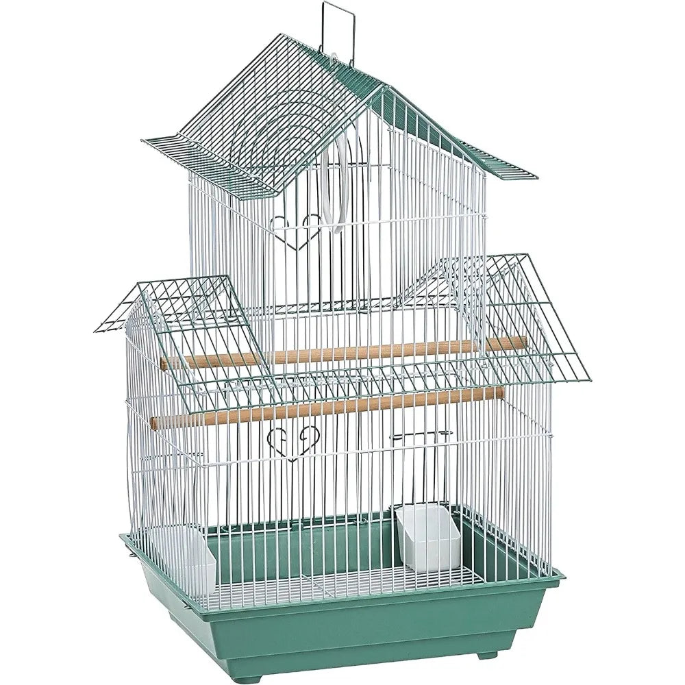 Stainless-Steel Bird Cage For Parakeets Indoor Non-Toxic Powdercoated Enclosure System