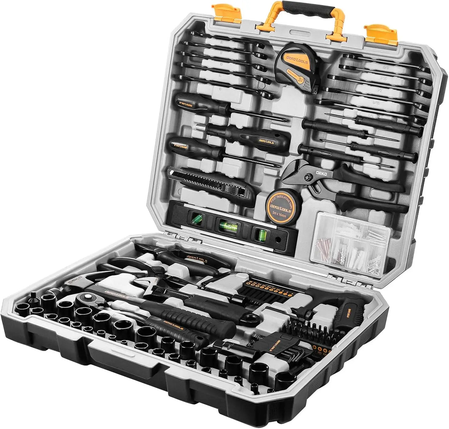 DEKODIY 218 Piece General Household Tool Set Auto Repair Kit