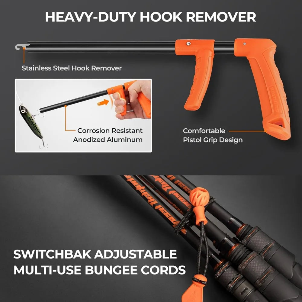 Hign-concerned KastKing SteelStream Eight Piece Fishing Tool Kit Includes Pliers