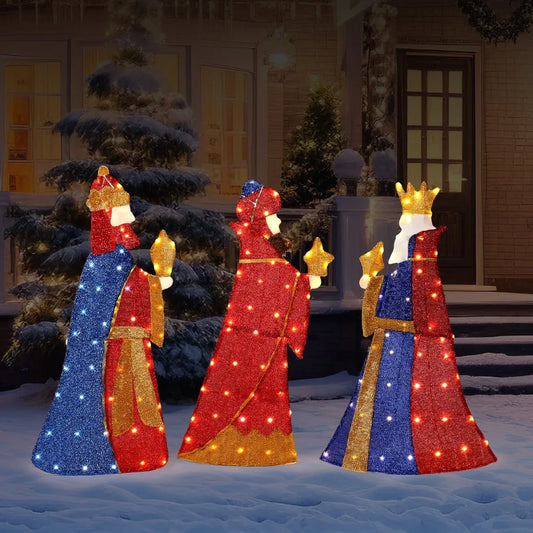 LED Nativity Scene Set Of Three Outdoor Christmas Decorations
