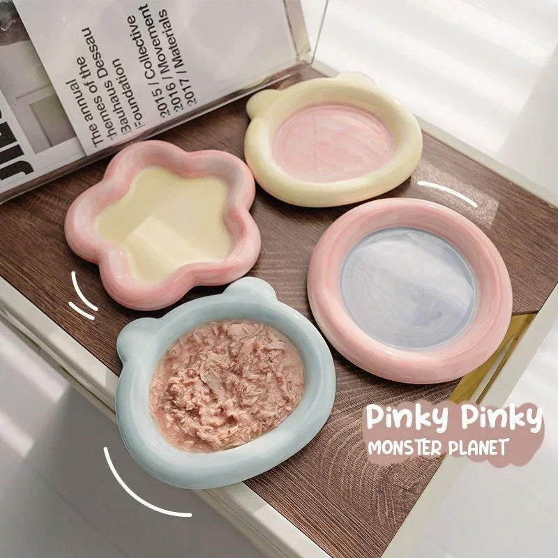 Hign-concerned Exquisite Cartoon Ceramic Cat Bowl For HydrationSolutions And Nourishment