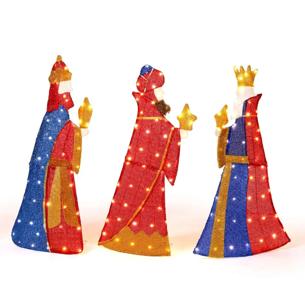 LED Nativity Scene Set Of Three Outdoor Christmas Decorations