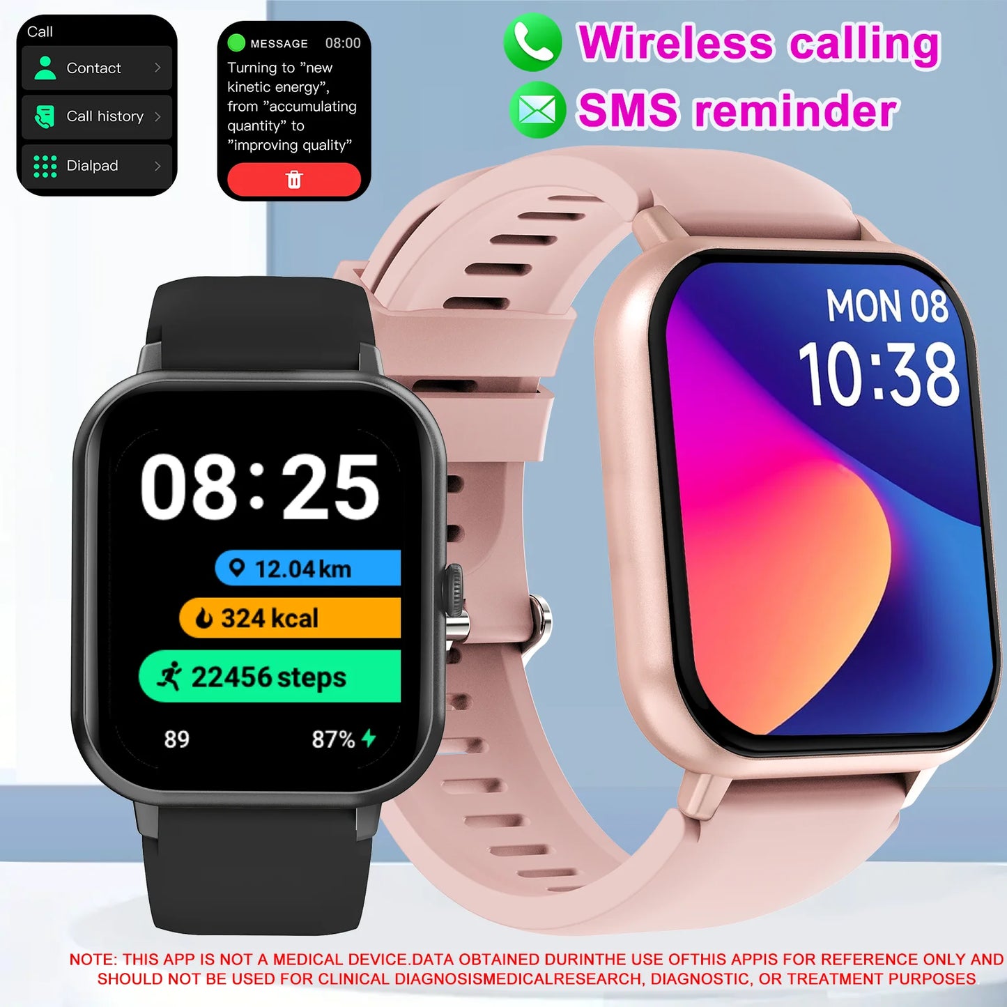 LOMAXFR Smart Watch With Wireless Calling And Fitness Modes