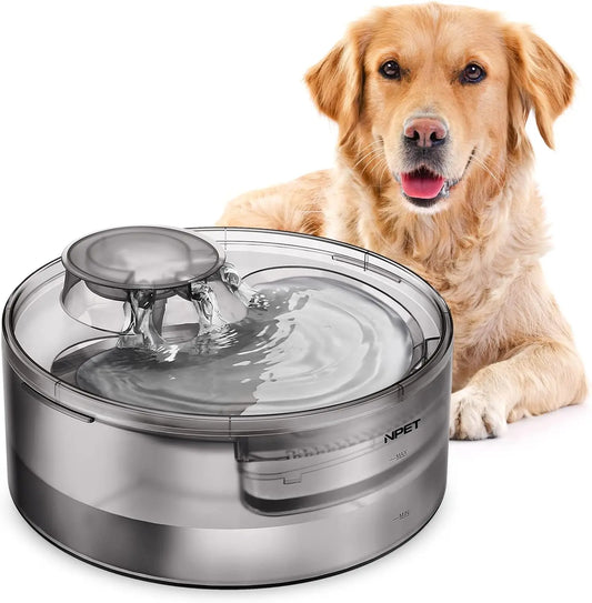 Hign-concerned NPET DF10 Dog Water Fountain Automatic Pet Dispenser BPA Free Plastic For Cats And Dogs