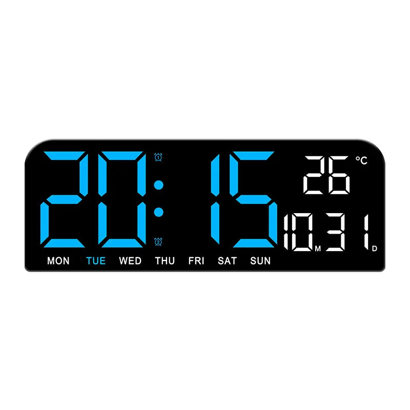TIMESS Digital Alarm Clock with Large Display, Weekly Temperature & Date Display, Silent USB-Powered Clock for Bedroom, Office,