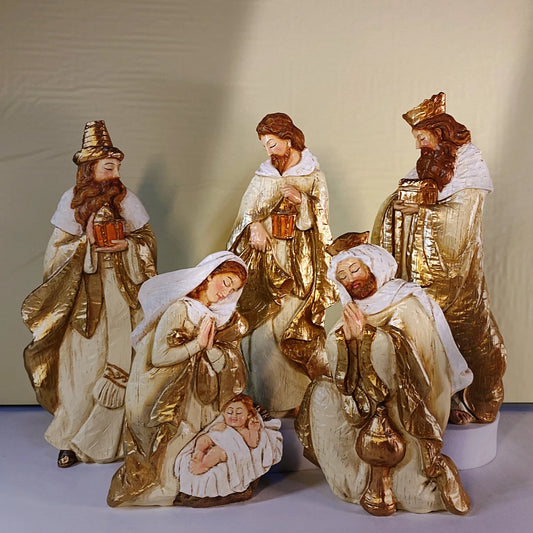 DEANSEN Nativity Scene Figurines Holy Manger Christmas Decor