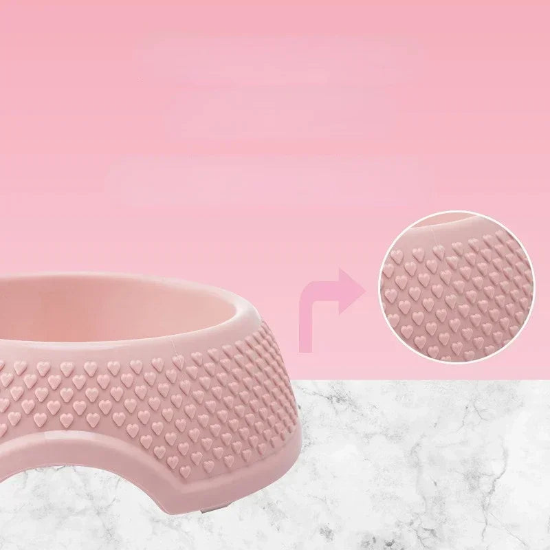 Hign-concerned UltraStainlessSteel Dog Feeding Bowl Petware Heart Shaped Pattern