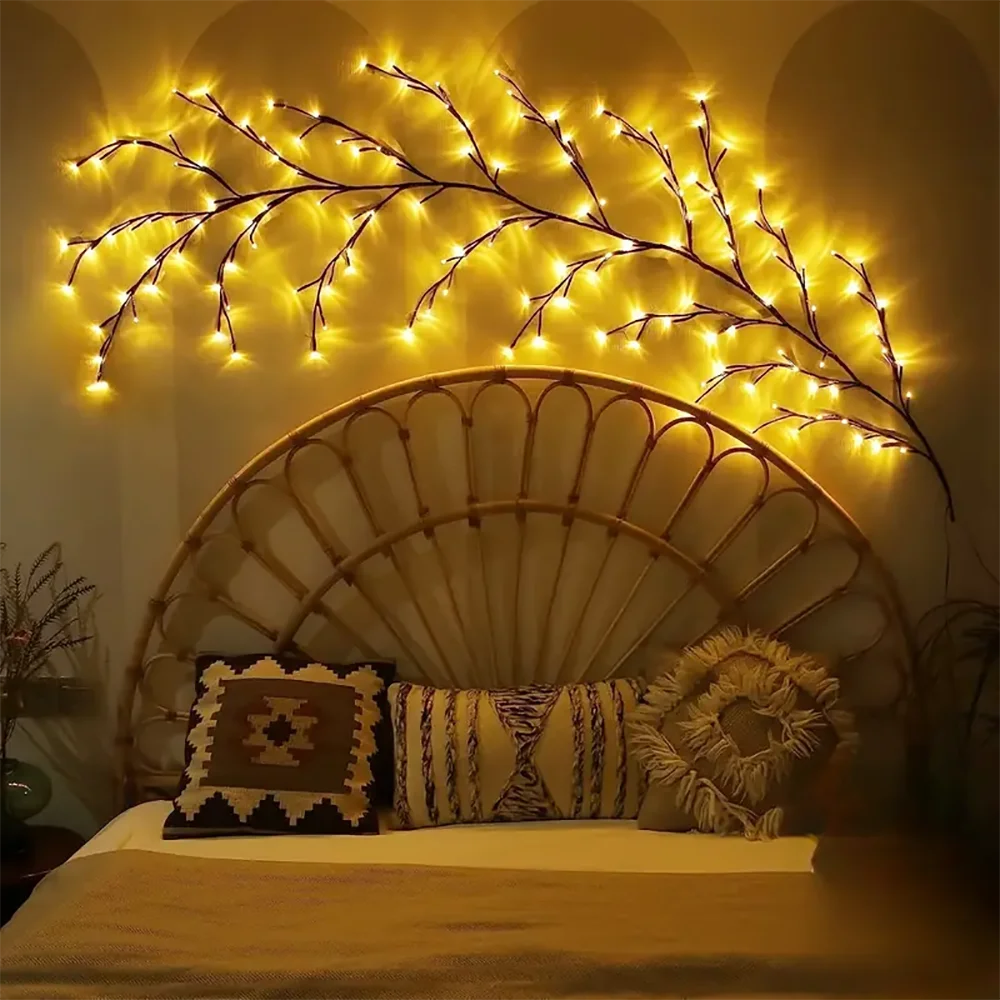 WELPUR Outdoor Solar String Lights Tree And Vine Garland