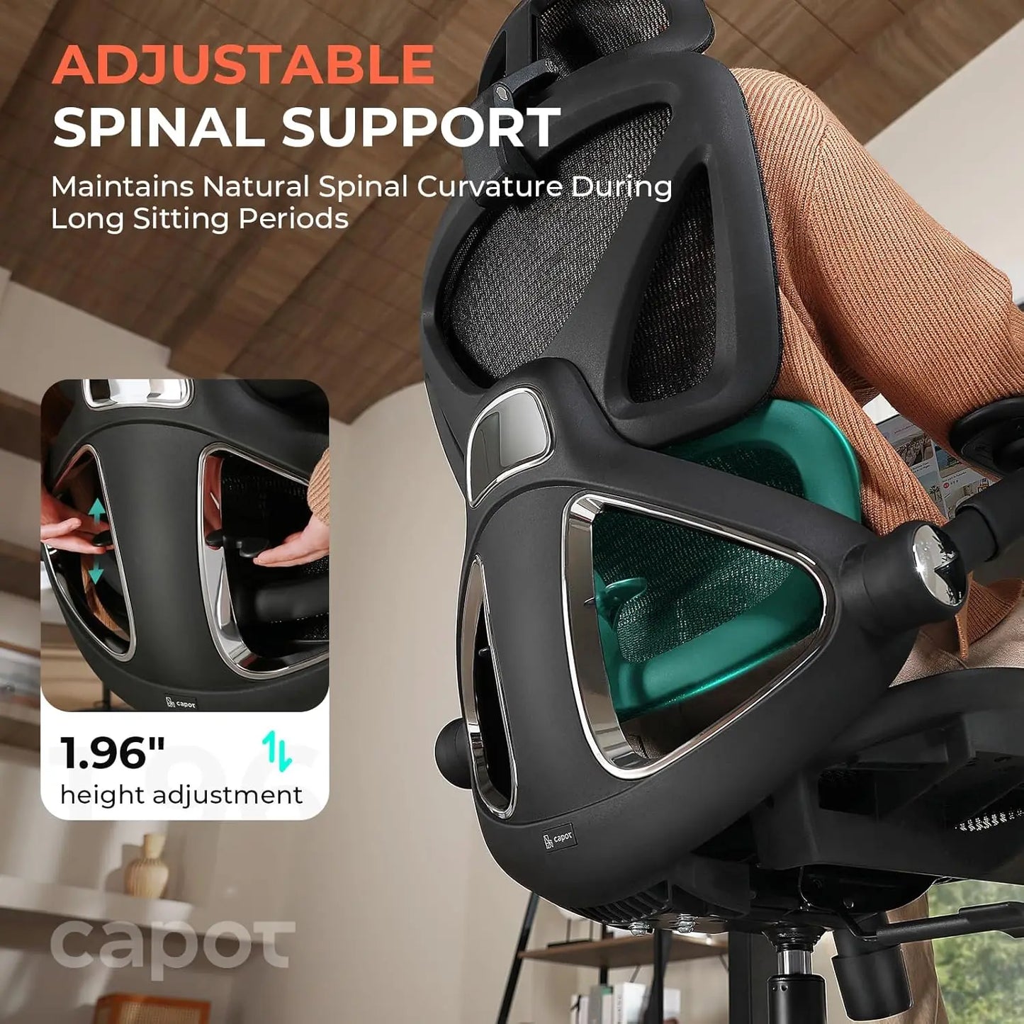 XMSJ Ergonomic Mesh Office Chair With 4D Arms And Lumbar