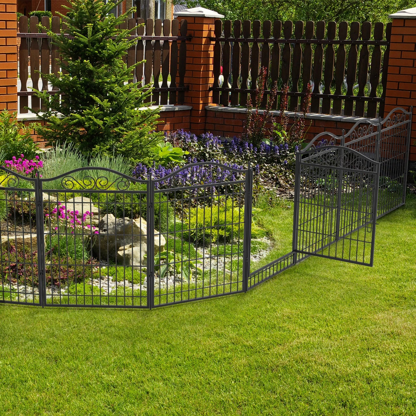 BINGOPAW IndustrialGrade WeatherResistant Heavy Duty Foldable Metal Dog Playpen IndoorOutdoor