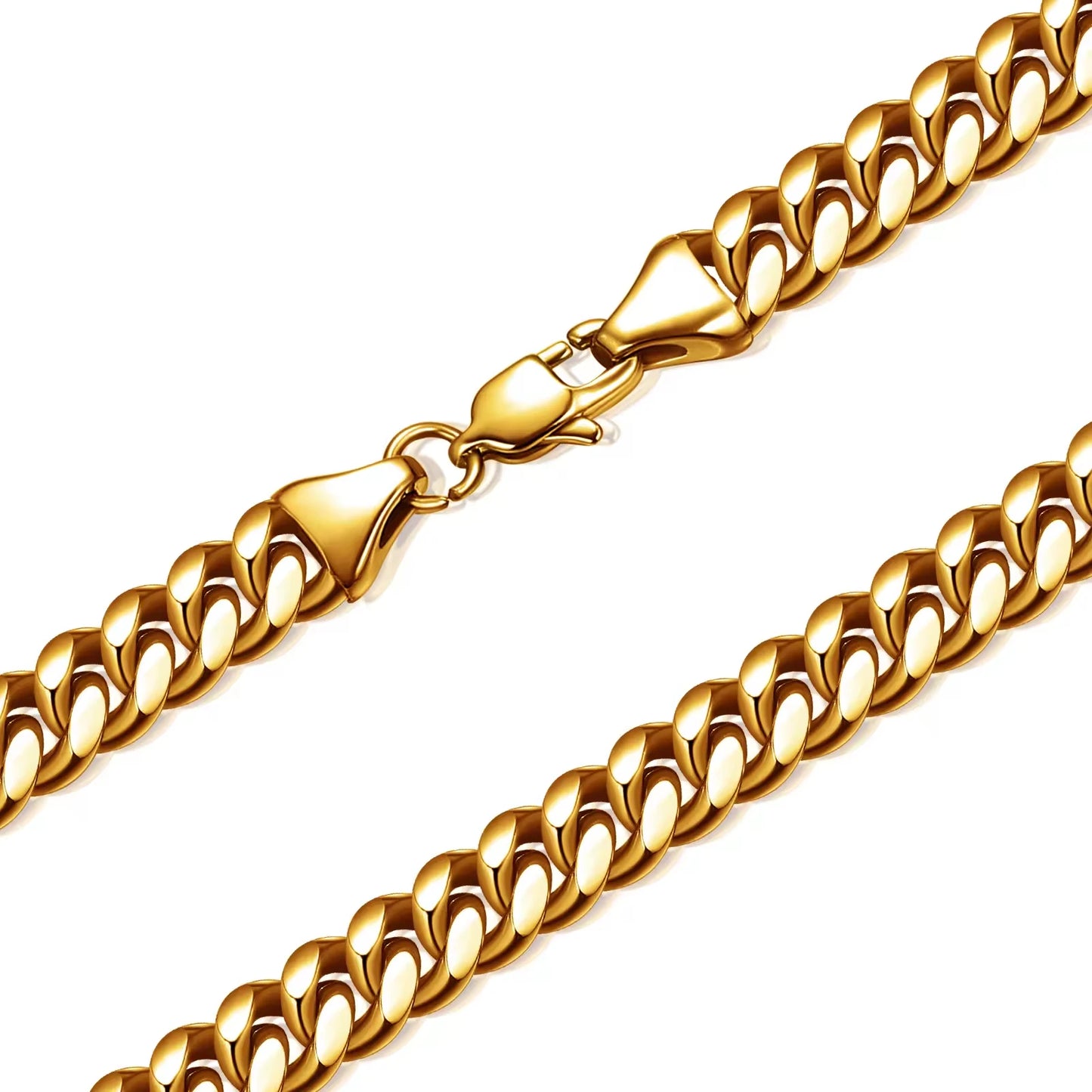 Zhejiang Stainless Steel Cuban Link Necklace Gold Plated