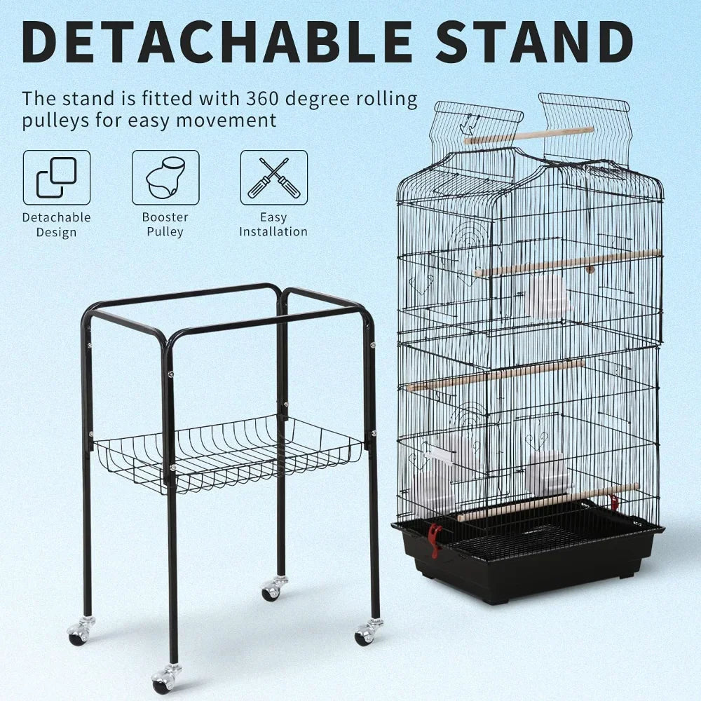 Gap Premium IndustrialStrength Avian Cage With Detachable Rolling Stand Parakeets