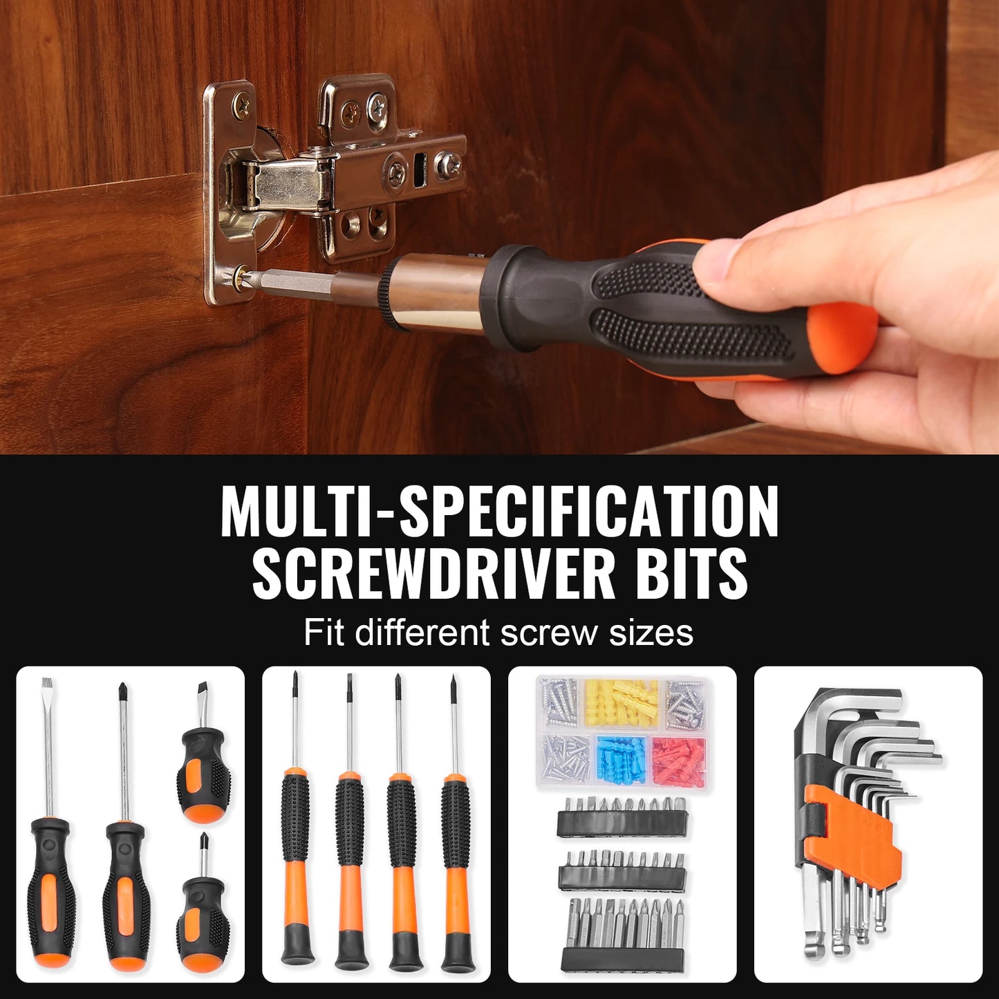 SucceBuy 216 Tool Kit For Home Repair And Automotive DIY