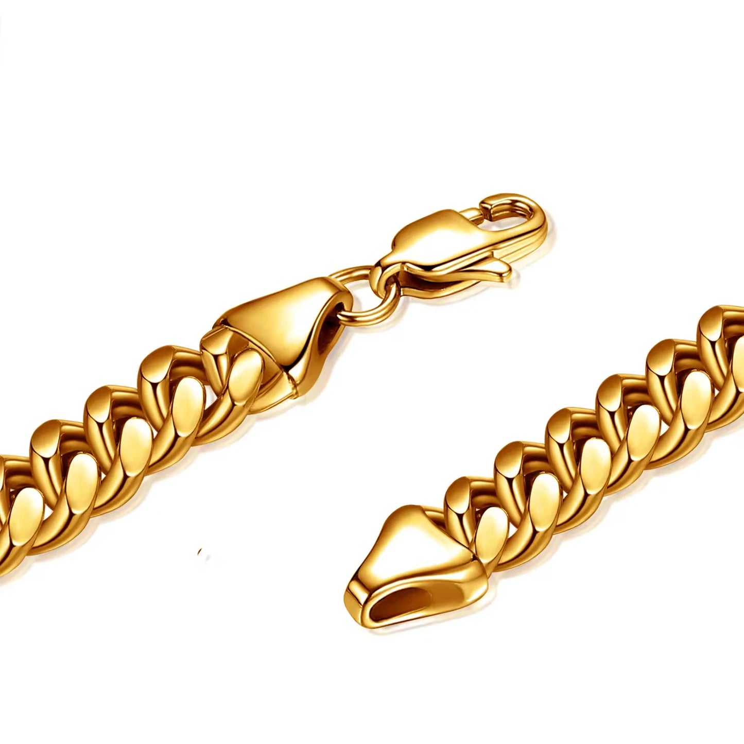Zhejiang Stainless Steel Cuban Link Necklace Gold Plated