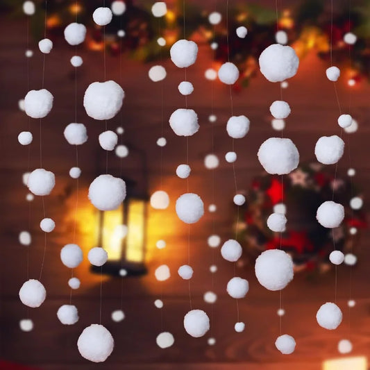Electronic Winter Fake Snow Hanging Decorations For Christmas Party
