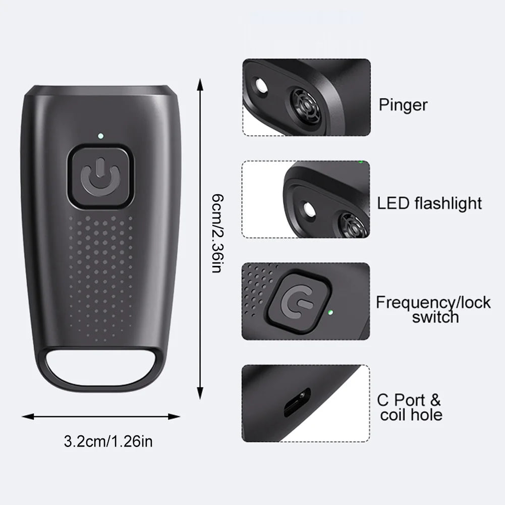 MOJOYCE CommercialGradeUltrasonicDogTrainingDevice Rechargeable Type C LED Flashlight Bark Deterrent