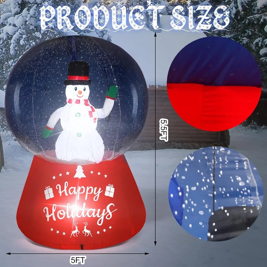 Hign-concerned Inflatable Snow Globe With LED Lights