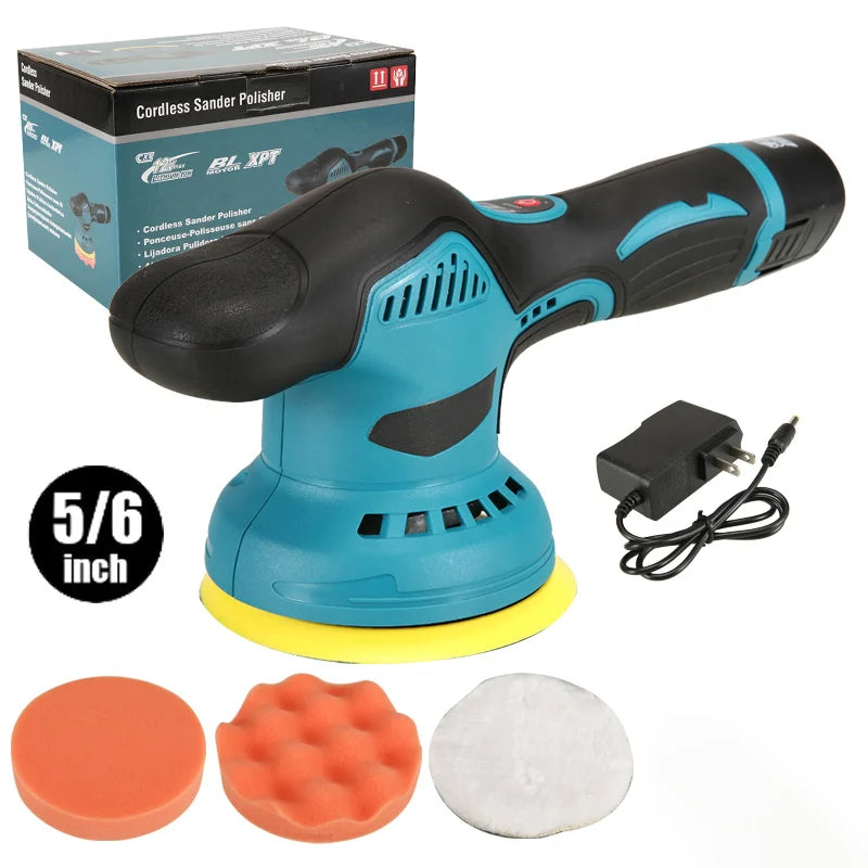 Hign-concerned Cordless Car Buffer Polisher 8 Speed With 12V Batteries