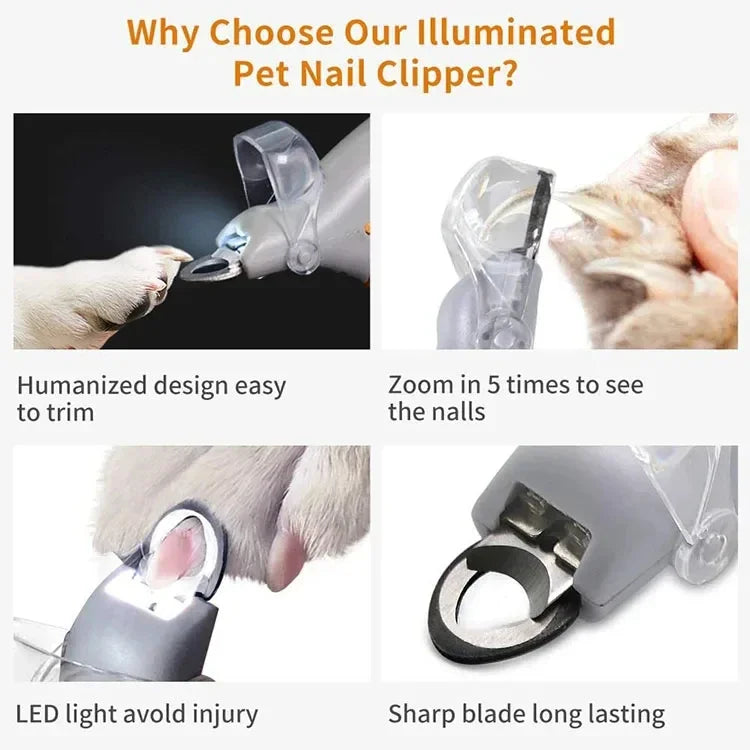 Hign-Concerning? Wait I typed wrong. Let's ensure final: "Hign-Concerned Professional Pet Nail Clipper With LED Illumination Safe-Grip Ergonomic" But "Hign-Concerned" is brand; The word "Concerning" spelled wrong.