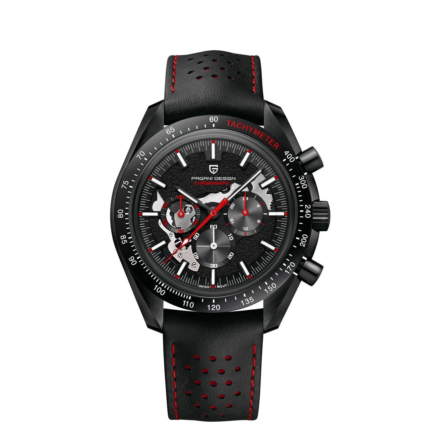 PAGANI DESIGN Skeleton Chronograph Stainless Steel Watch