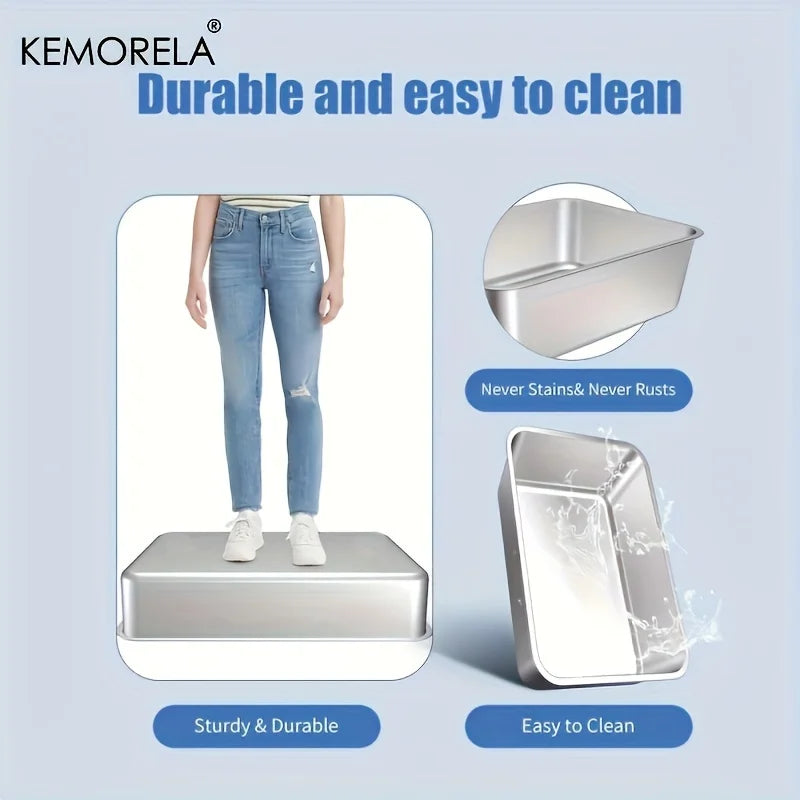 Super Large Stainless Steel Litter Box With Lid